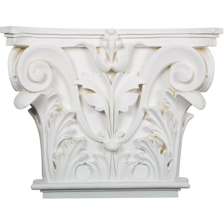 Ekena Millwork 16 1/2"W x 13 5/8"H x 3 3/4"P Acanthus Leaf Onlay Capital (Fits Pilasters up to 10 5/8"W x 7/8"D) CAP14X16X04AC